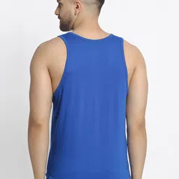 Friskers Men Pack Of 2 Printed Drop Cut Pure Cotton Gym Vests image 4