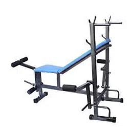 GoFiTPrO 52 KG Rubber Weight Home Gym WB with 8 in 1 Bench +5 Plain Rod + 3 Ft Curl Rod image 4