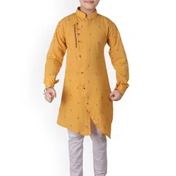 Pro-Ethic STYLE DEVELOPER Boys Ethnic Motifs Printed Mandarin Collar Kurta with Pyjamas-picture-50