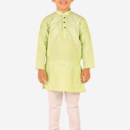 Pro-Ethic STYLE DEVELOPER Boys Geometric Woven Design  Pure Cotton Kurta With Pyjamas-picture-29