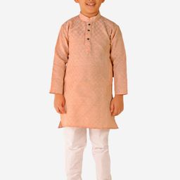 Pro-Ethic STYLE DEVELOPER Boys Woven Design Mandarin Collar Kurta with Pyjamas-picture-23