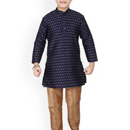 Pro-Ethic STYLE DEVELOPER Boys Ethnic Motif Woven Design Kurta With Pyjamas-picture-43