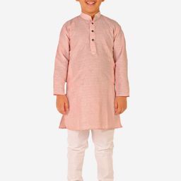 Pro-Ethic STYLE DEVELOPER Boys Striped Mandarin Collar Pure Cotton Kurta with Pyjamas-picture-28