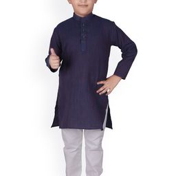 Pro-Ethic STYLE DEVELOPER Boys Striped Woven Design Kurta with Pyjamas-picture-26