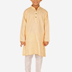Pro-Ethic STYLE DEVELOPER Boys Geometric Printed Mandarin Collar Kurta with Pyjamas-picture-45