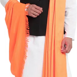 WEAVERS VILLA Cashmere, Wool Solid Men Shawl image 3