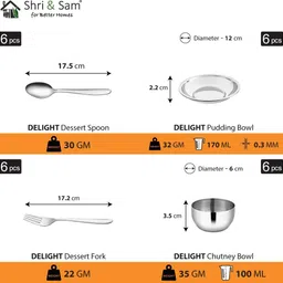 shri & sam Pack of 50 Stainless Steel Dinner Set image 3