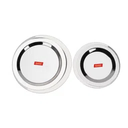 sumeet Stainless Steel Heavy Gauge Ciba/Lids/Tope/Cheeba Cover 4.84 inch, 5.43 inch, 6.1 inch, 6.57 inch Lid Set image 3