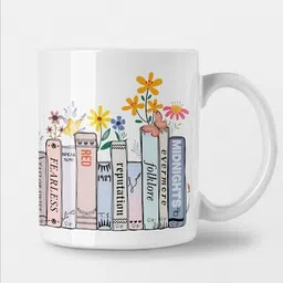 TAYLOR SWIFT SONG AS BOOKS PRINTED WHITE MUG FOR TAYLOR SWIFT LOVERS Porcelain Coffee Mug-image-5