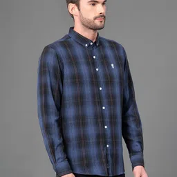 red tape Men Regular Fit Checkered Button Down Collar Casual Shirt image 2