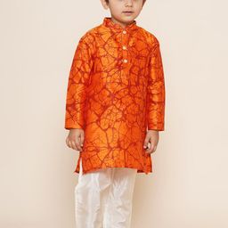 Sethukrishna Boys Abstract Printed Kurta with Pyjamas-picture-33