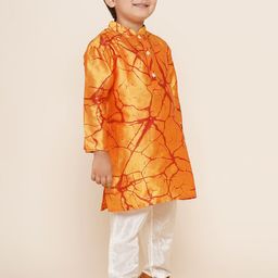 Sethukrishna Boys Abstract Printed Kurta with Pyjamas-picture-4