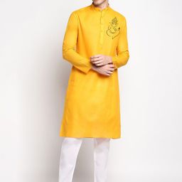 DEVOILER Ethnic Motifs Printed Kurta With Pyjamas-picture-41