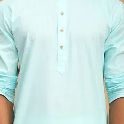 VASTRAMAY Mandarin Collar Straight Kurta with Pyjamas image 2