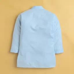BAESD Boys Self Design Mandarin Collar Kurta With Pyjamas image 3