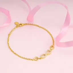Sterling Silver Zircon Gold-plated Bracelet-image-57