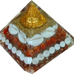 dhvani Orgonite Pyramid Laxmi Yantra Crystal, Stoneware Yantra image 3