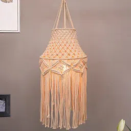 homesake Raphael Beige Cotton Hanging Light-picture-25