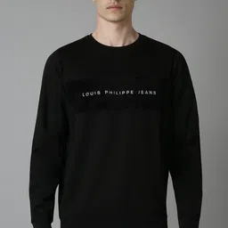 louis philippe jeans Men Full Sleeve Solid Sweatshirt image 1