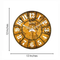 olive tree Persian Mustard Engineered Wood Wall Clock image 3