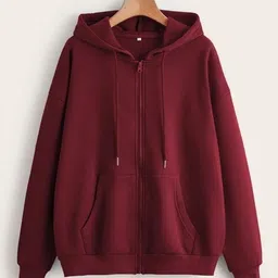 prachikfashions Men Full Sleeve Solid Hooded Sweatshirt image 1
