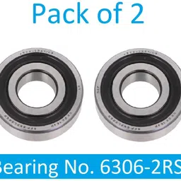 Pack of 2 Ball Bearing 6306 2RS with 30mm inner and 72mm outer (BER40.1) Wheel Bearing-image-0