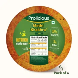 Prolicious High Protein Methi Khakhra (Pack of 4, 170gm each)-image-4