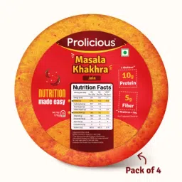 Prolicious High Protein Masala Khakhra (Pack of 4, 170gm each)-image-37