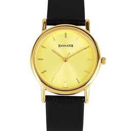 Sonata Men Gold Toned Dial Watch-picture-40