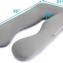 linenovation Microfibre Solid Pregnancy Pillow Pack of 1 image 4