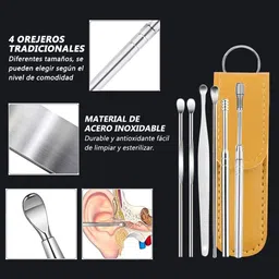 kinemo enterprise Ear Wax Remover Stainless Steel Earpick Removal Kit tool image 2