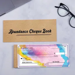 vssol Wealth Affirmations, Prosperity Goals, and Abundance Planning Colour Abundance Cheque Book – Law of Attraction Money Manifestation Checks 1-Part pack of 1 image 2