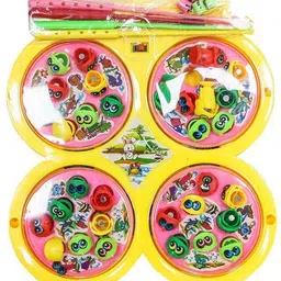 ichoice Fishing Games for Kids Include 32 Pieces Fishes and 4 Fishing Rod, Musical Fish Catching Game with Sound Party & Fun Board Game image 2