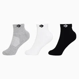 converse 3-Pack Star Chevron Logo Multi-color Ankle Socks men's socks image 2