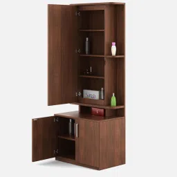 spacewood Kosmo Ora Dressing Unit in Walnut Finish With Mirror Storage image 3