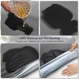 evol Double Size Fitted Terry Cotton Breathable, Stretchable, Waterproof Mattress Cover image 4