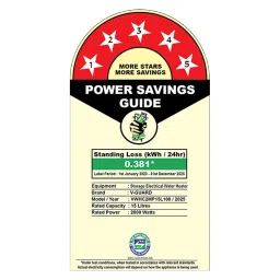 V-GUARD LUXECUBE ELITE 15 Litre 5 Star Vertical Storage Water Geyser with Advanced Thermocline Technology (White) image 5