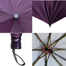 k.c. paul & sons VARSHA 3 FOLD (DARK VIOLET) UMBRELLA Umbrella image 5