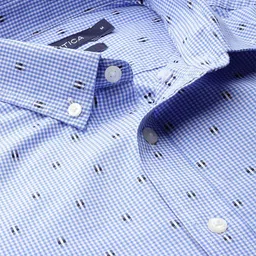 Nautica Classic Micro Checks Opaque Checked Pure Cotton Smart Casual Shirt image 2