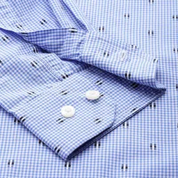 Nautica Classic Micro Checks Opaque Checked Pure Cotton Smart Casual Shirt image 3