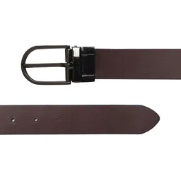 CRUSSET Men Leather Textured Reversible Formal Belt image 3