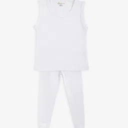 Kanvin Boys White Ribbed Thermal Set-picture-20
