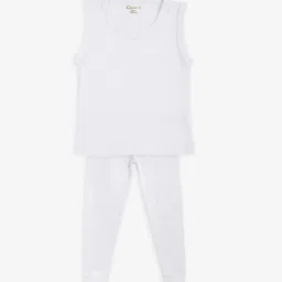 Kanvin Boys White Ribbed Thermal Set-picture-31