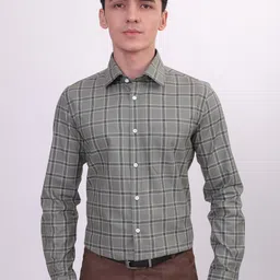 LOUIS STITCH Spread Collar Comfort Checked Premium Cotton Formal Shirt-picture-22