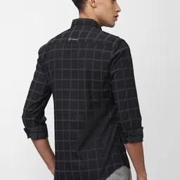 Peter England Men Slim Fit Windowpane Checked Semi Formal Shirt image 5