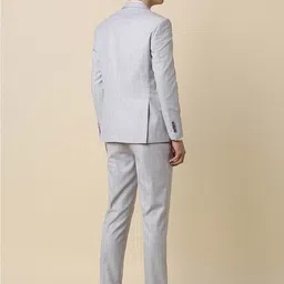 Allen Solly Checked Slim-Fit Single-Breasted Two-Piece Formal Suit image 4