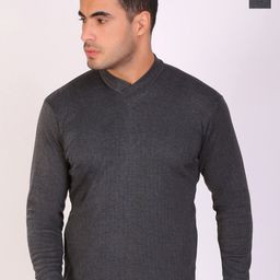 T.T. Pack Of 2 Anthra V-Neck Long Sleeves Slim Fit Thermal Top-picture-49