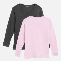 Kanvin Boys Pack Of 2 Ribbed Long Sleeves Thermal Tops-picture-47