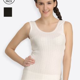 Kanvin Women Pack Of 2 Solid Thermal Tops-picture-3