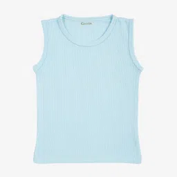 Kanvin Boys Pack Of 2 Blue Ribbed Thermal Vests image 4